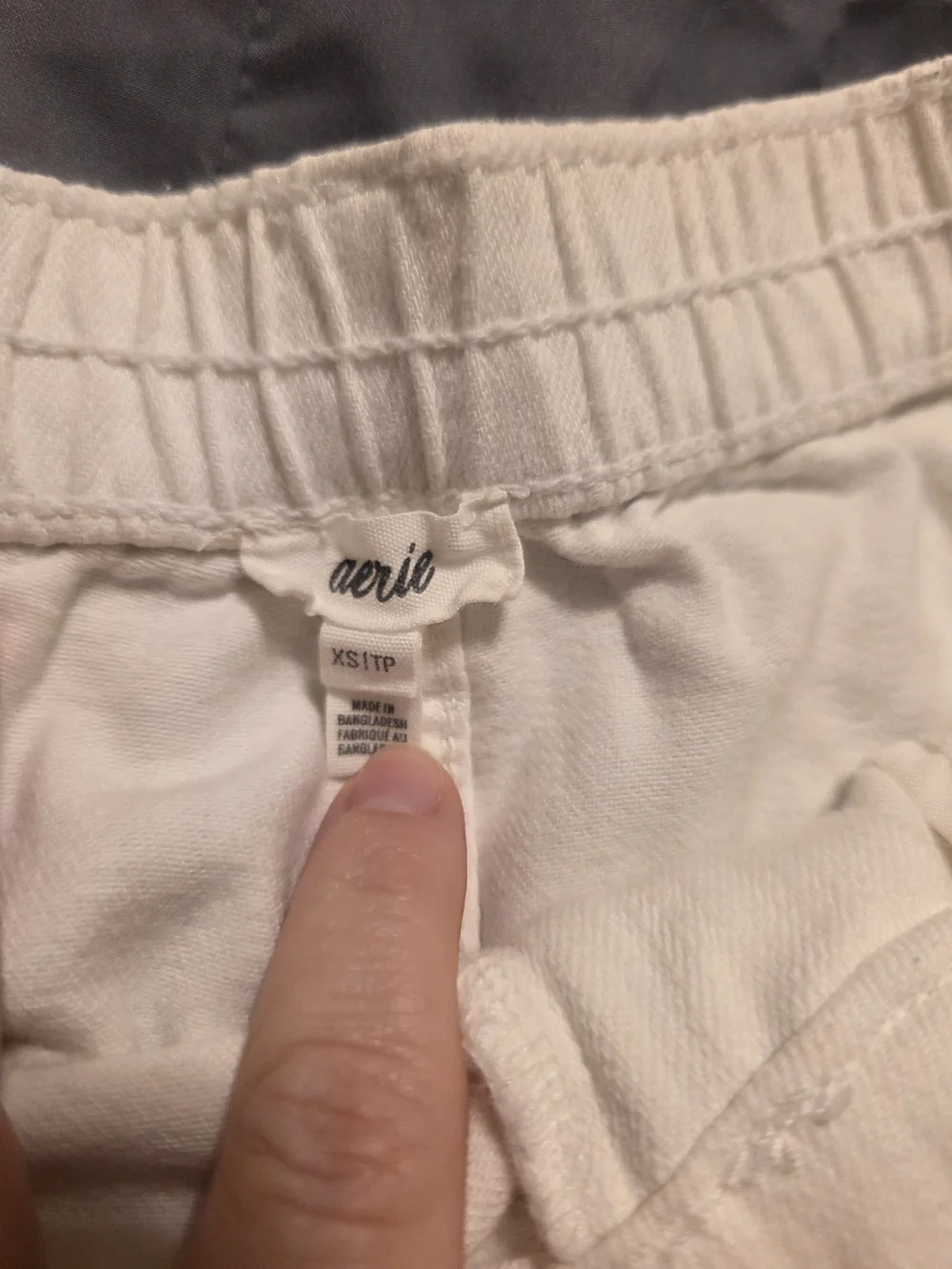 Aerie White Distressed Denim Cutoff Shorts